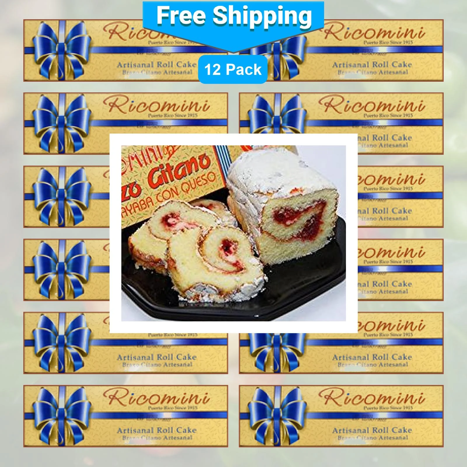 Brazo Gitano Ricomini Roll Cake — Guava-Çheese | 12-Pack