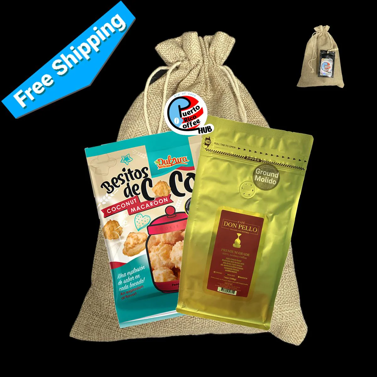 Café Don Pello 14 Oz Ground Coffee Gift Bag