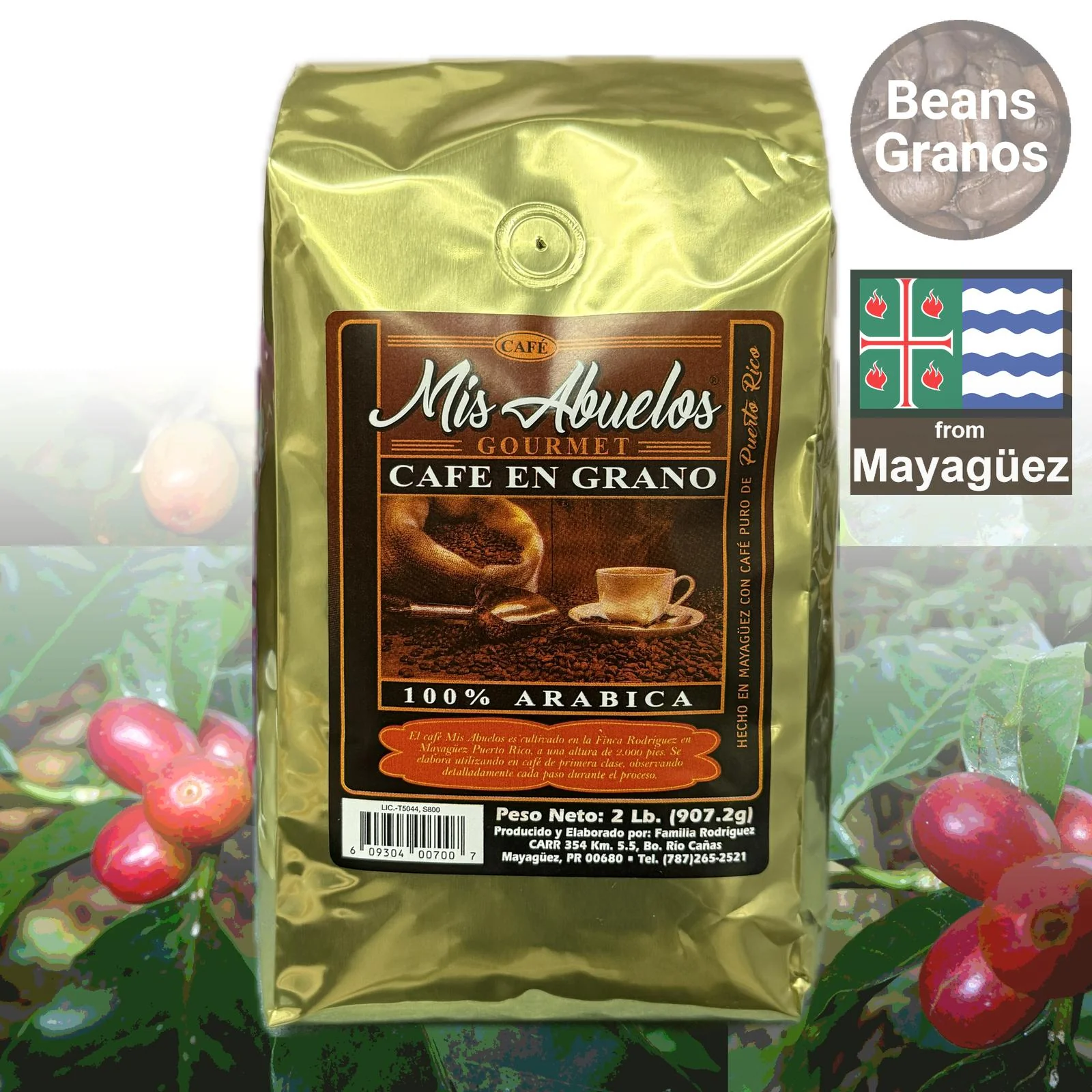 Café Mis Abuelos Coffee Beans 2 Pound