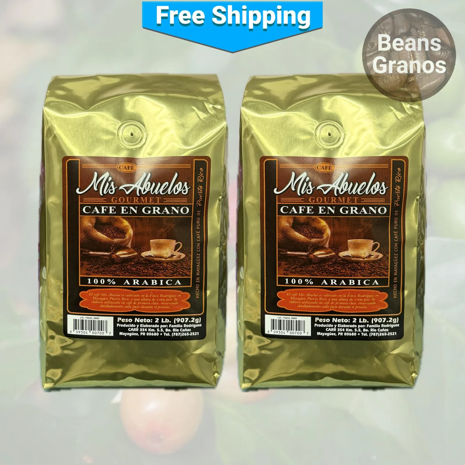 Café Mis Abuelos Coffee Beans 2 Pound - Image 2