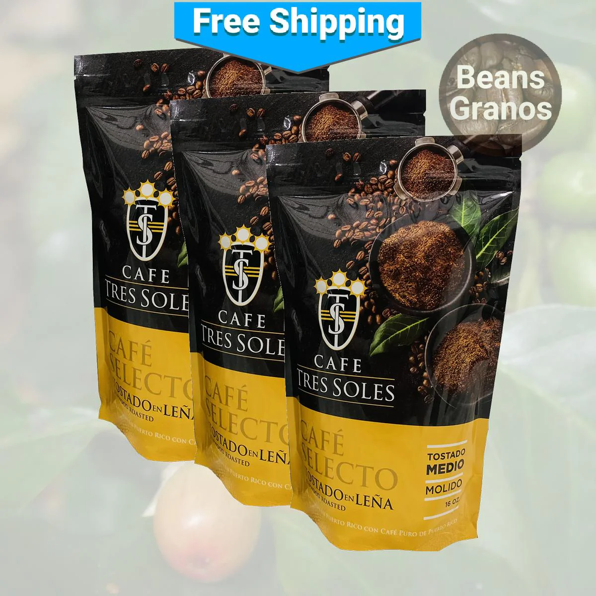 Café Tres Soles Gourmet Coffee Beans - Image 3