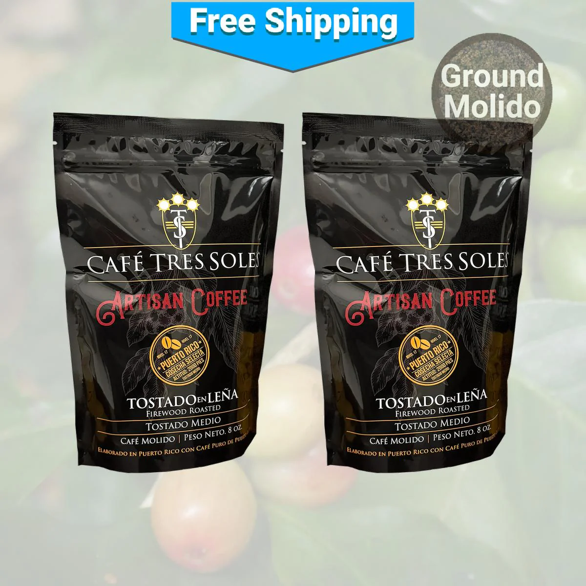 Café Tres Soles Gourmet Ground Coffee - Image 2