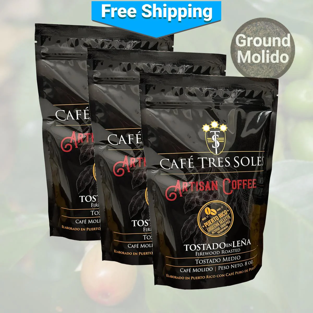 Café Tres Soles Gourmet Ground Coffee - Image 3