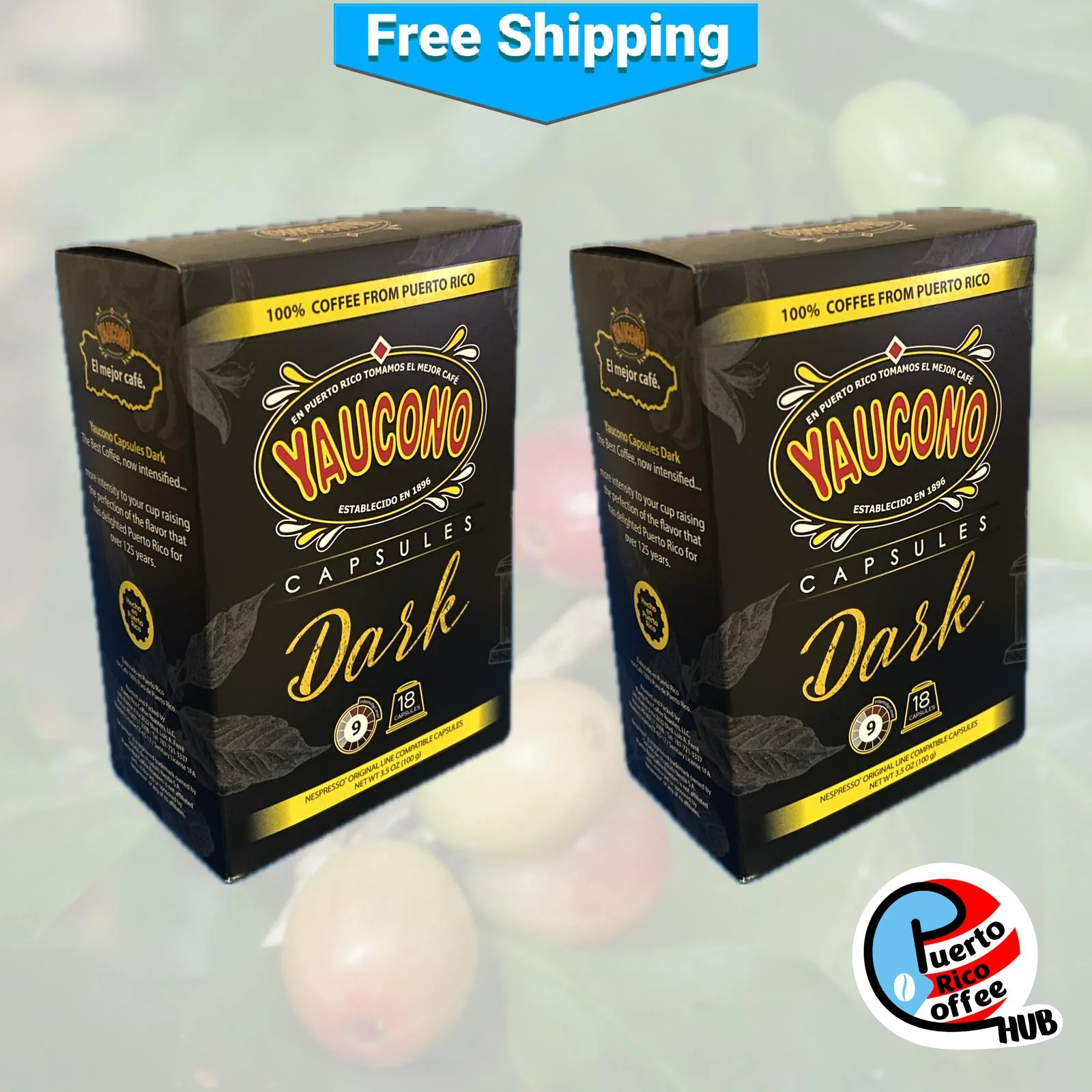 Café Yaucono Dark Nespresso Original Line Compatible Capsules - Image 4