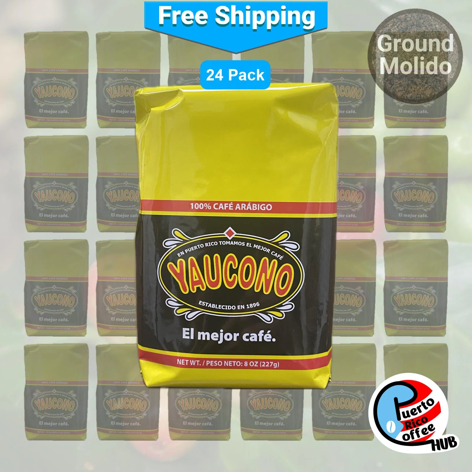 Café Yaucono Puerto Rican Ground Coffee 8 oz Bulk Packs - Image 2