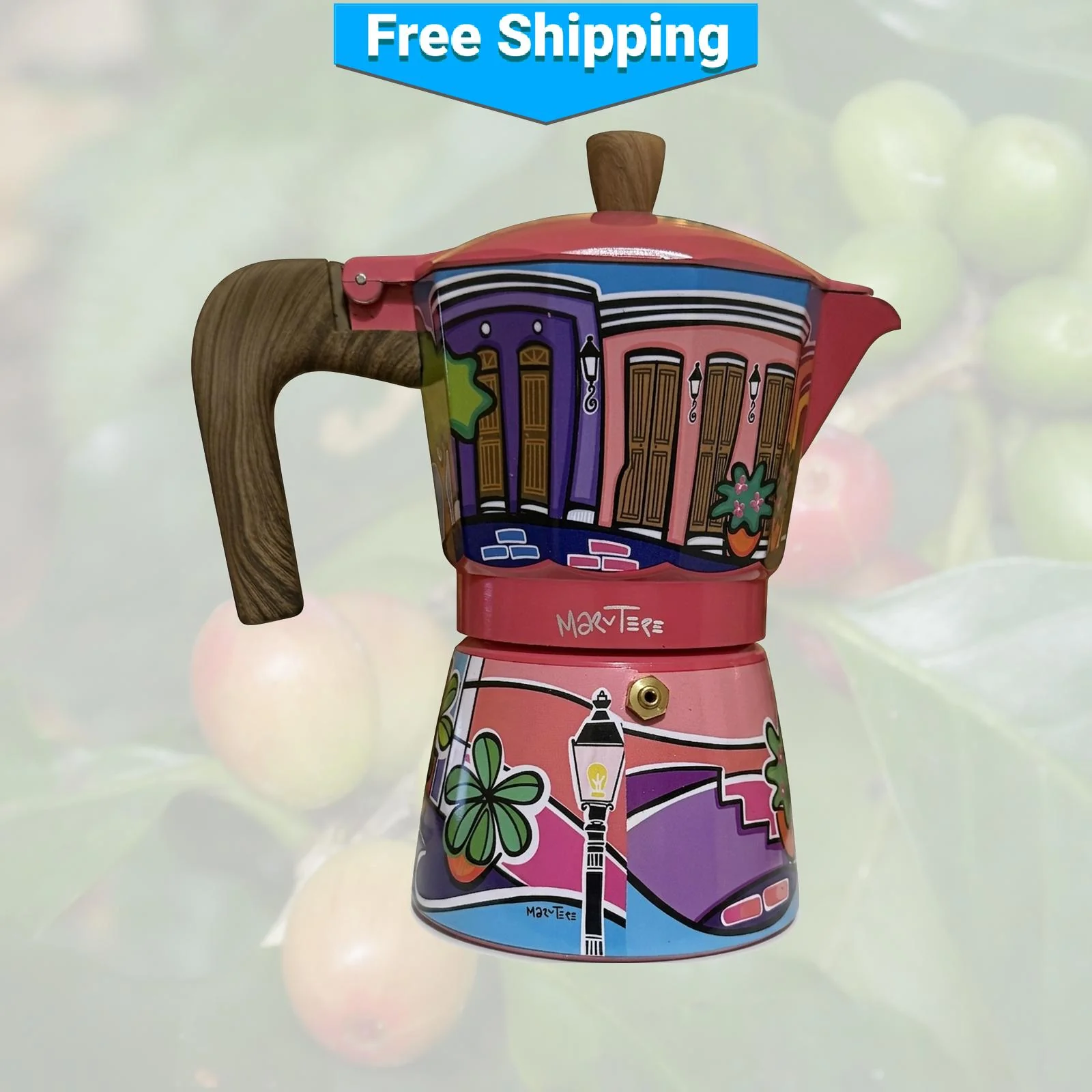 Calles del Viejo San Juan - Limited Edition - Coffee Maker - Coffee Pot or Greca - Image 2