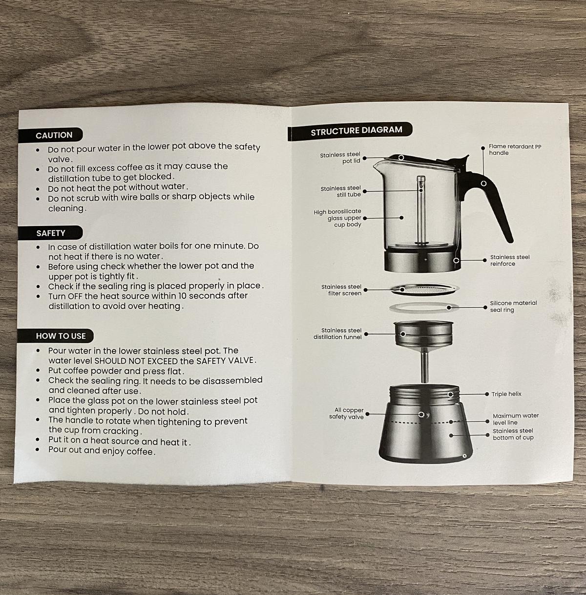 Crystal Glass-Top & Stainless Steel Coffee Maker Mocha Pot by Imusa - Image 8