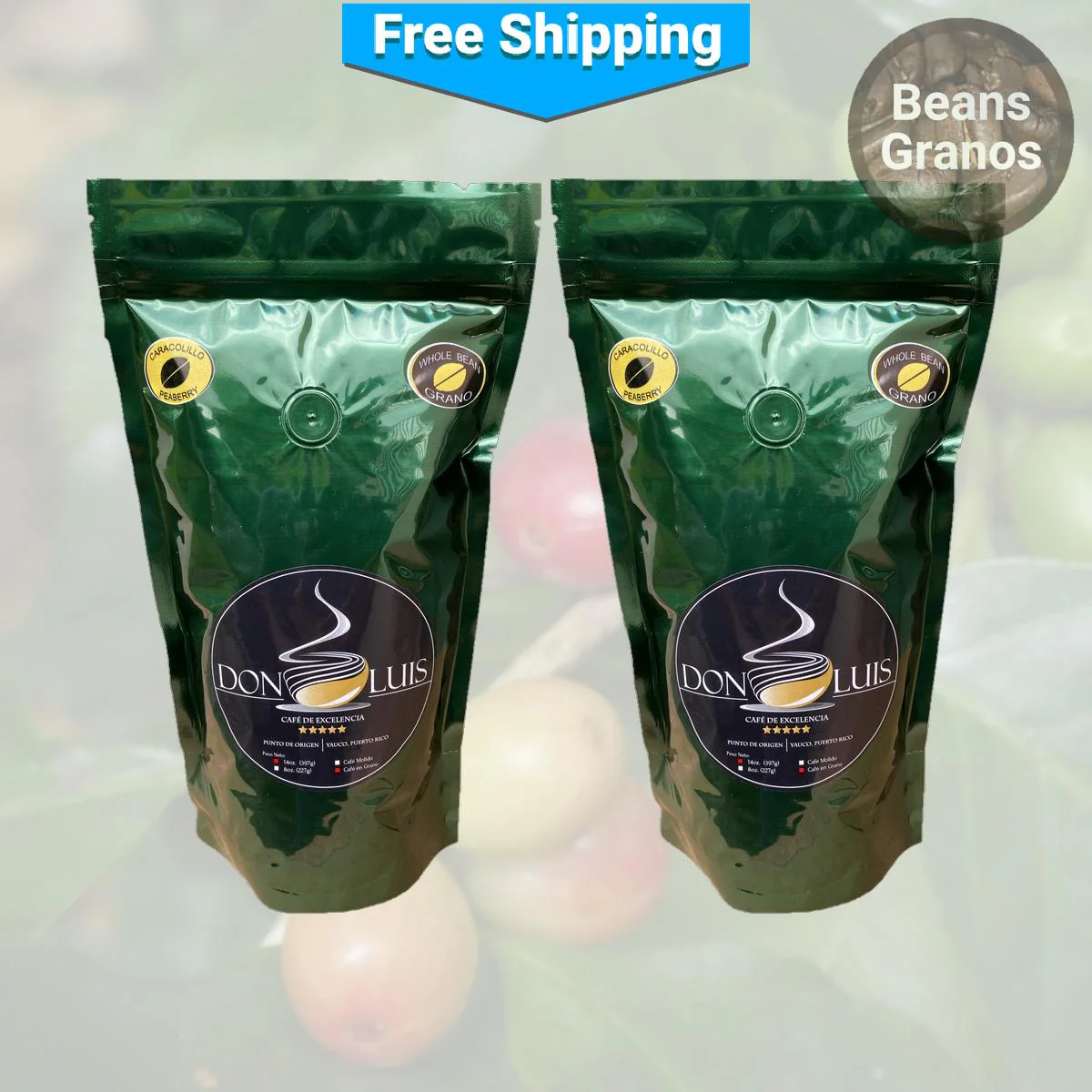 Café Don Luis Caracolillo / Peaberry Coffee Beans - Image 3