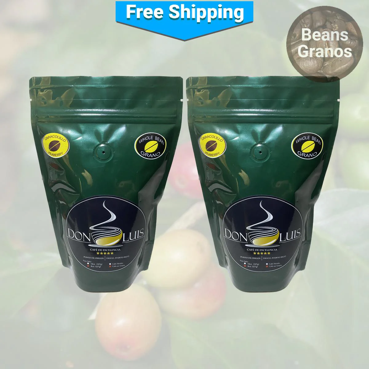 Café Don Luis Caracolillo / Peaberry Coffee Beans - Image 5