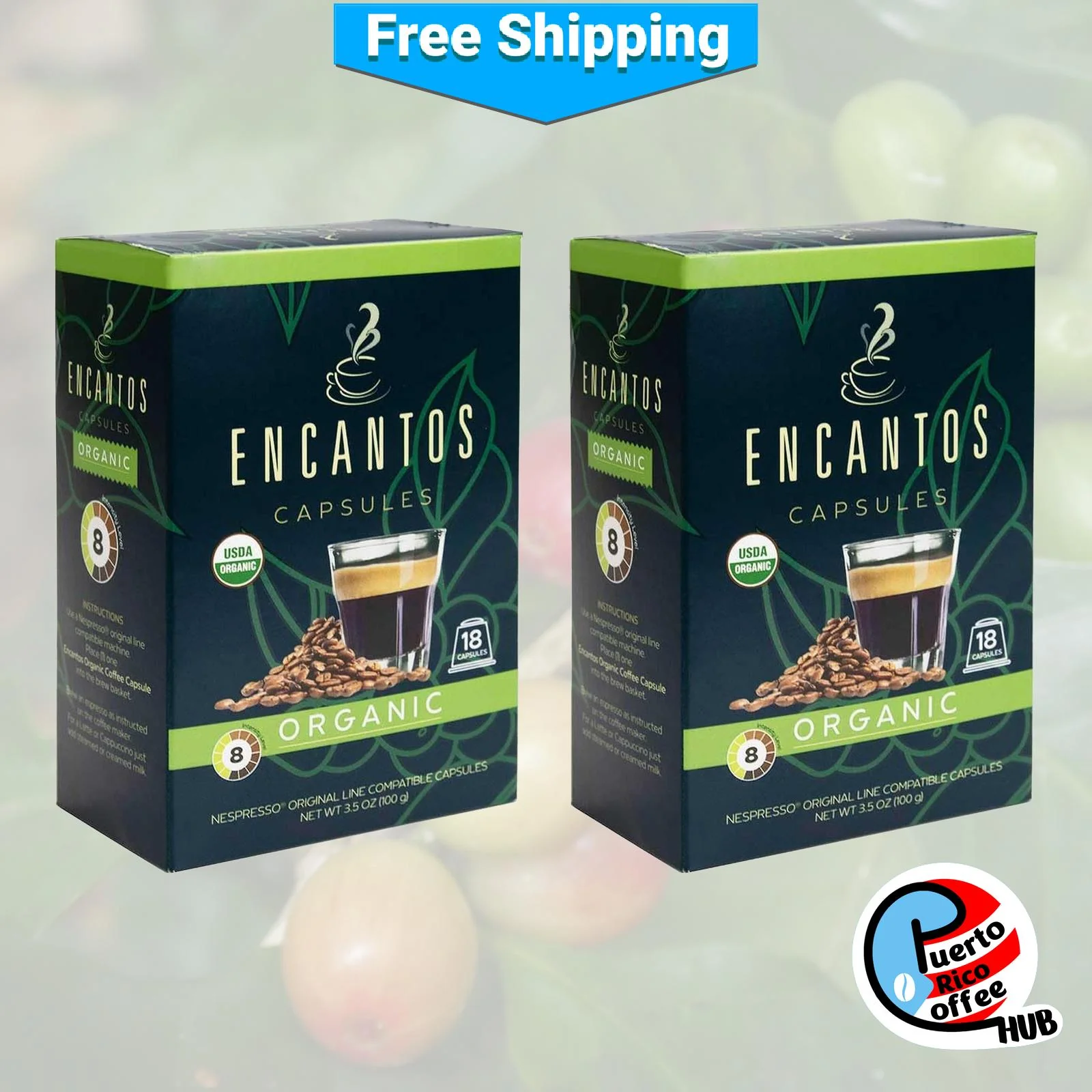 Encantos Organic Coffee Capsules | Espresso (Intensity 8) - Image 3