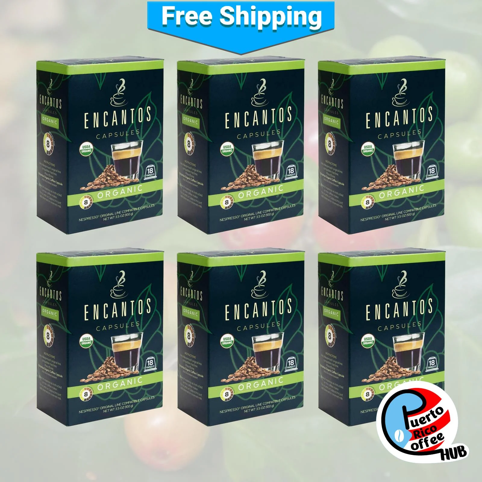 Encantos Organic Coffee Capsules | Espresso (Intensity 8) - Image 4