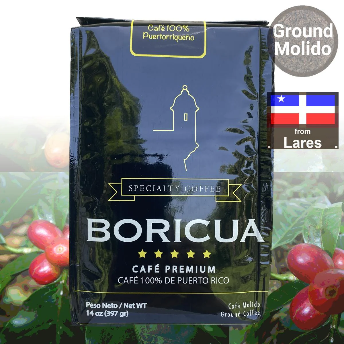 Café Boricua Puerto Rican Ground Coffee 14 oz Bulk Packs - Image 3