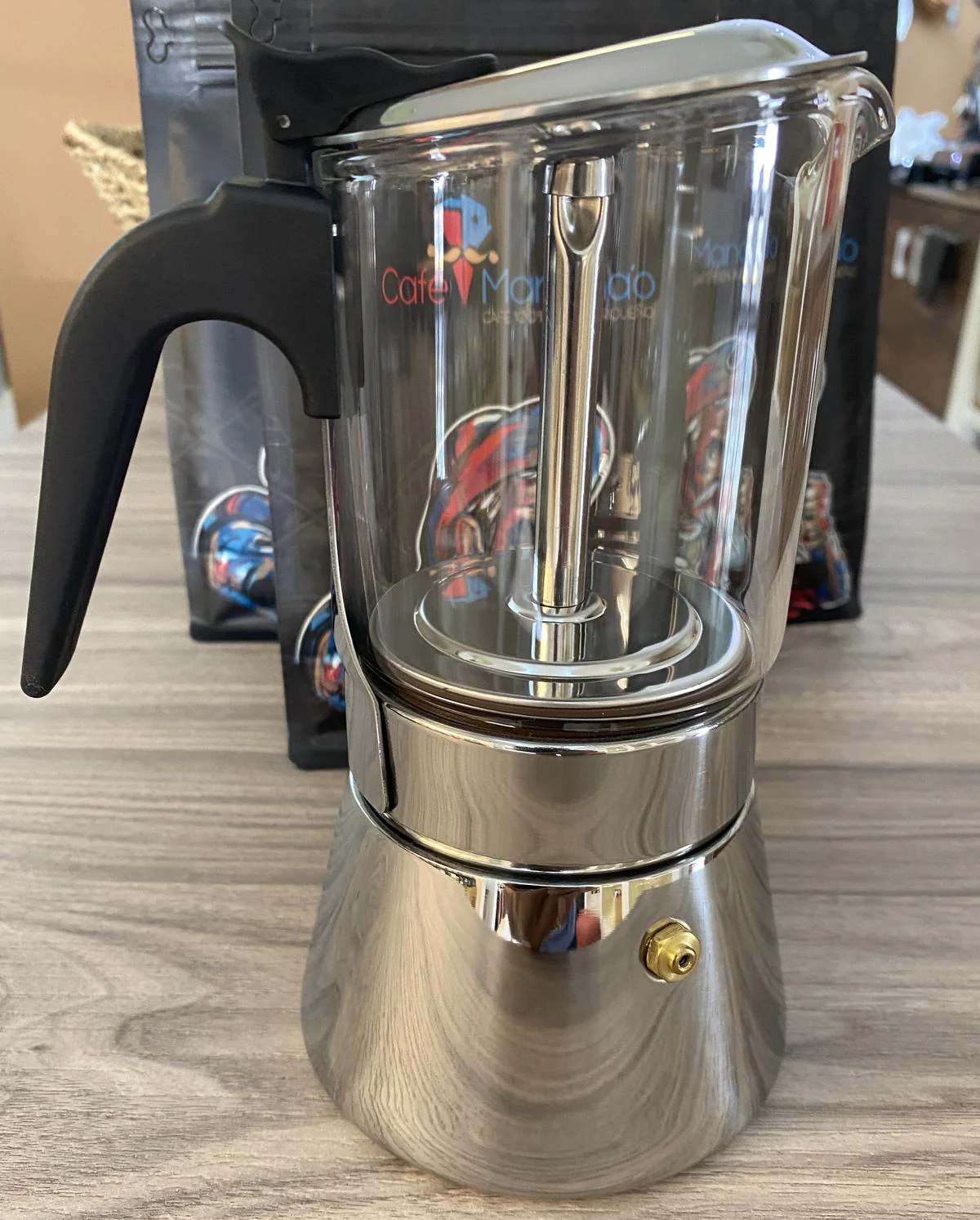 Puerto Rican Coffee Sampler With Stainless Steel and Glass Moka Pot - Image 5