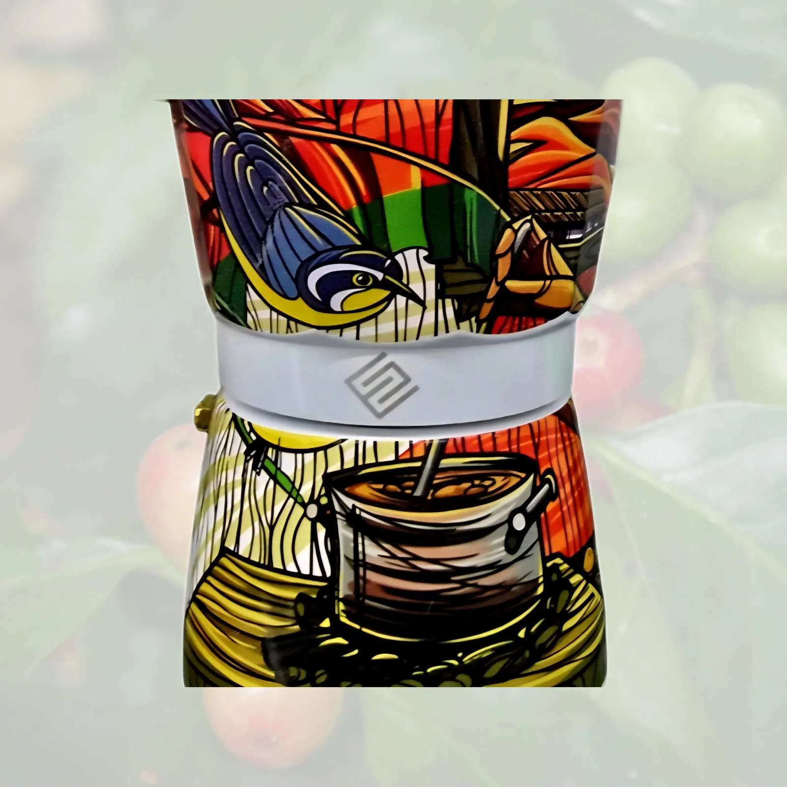 Puerto Rican Reinita Bird and Abuela Coffee Maker - Coffee Pot or Greca - Image 2