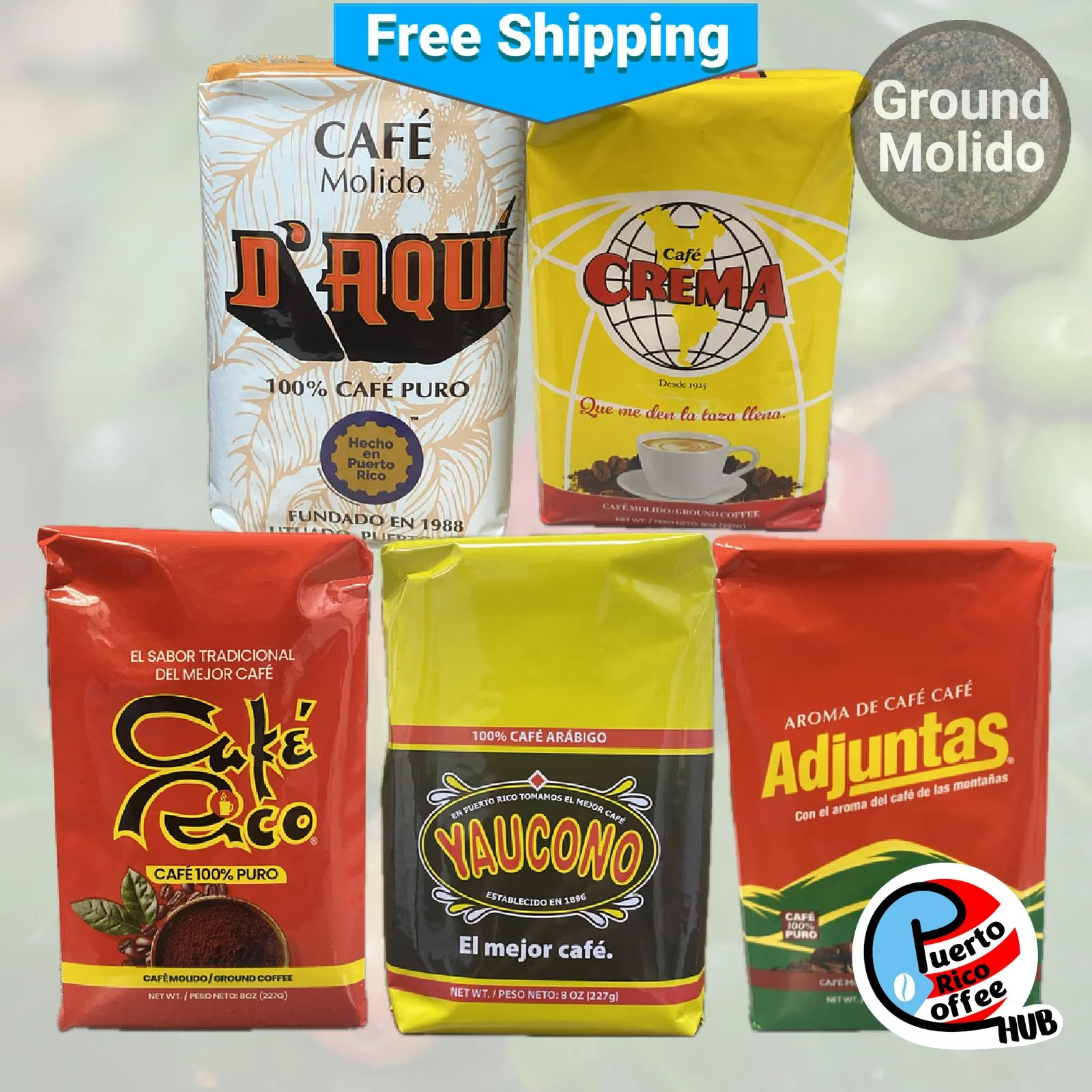 Puerto Rican Coffee Sampler: Five Star Popular Coffees - Image 11