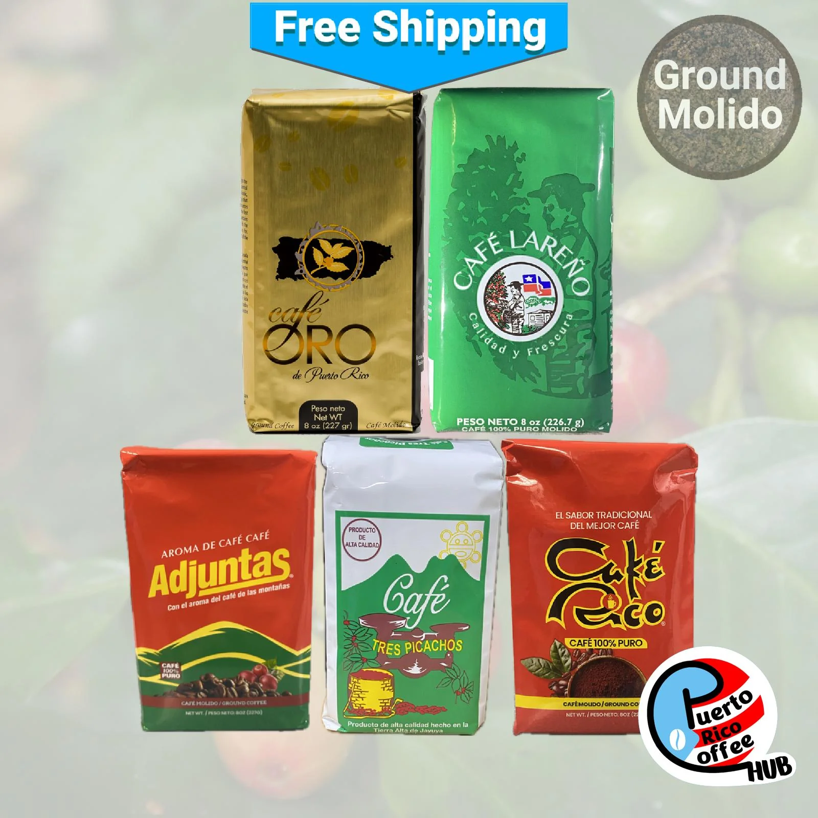 Puerto Rican Coffee Sampler: Five Star Popular Coffees - Image 7