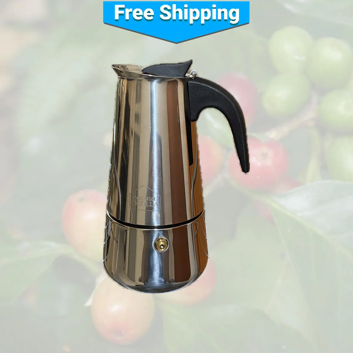 Stainless Steel Moka Pot Coffee Makers by Cocina Criolla