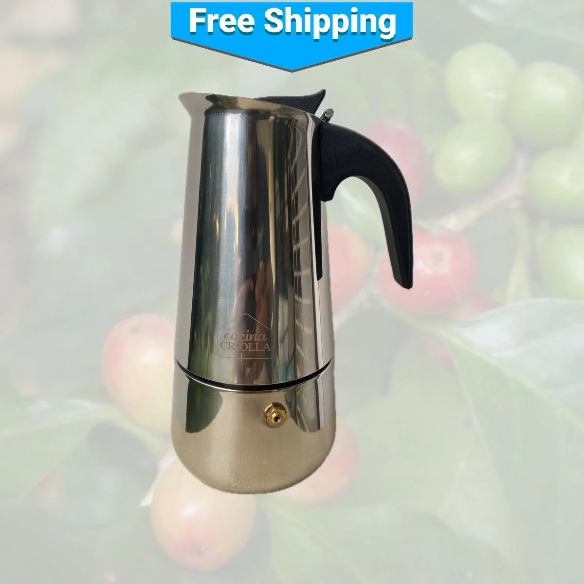 Stainless Steel Moka Pot Coffee Makers by Cocina Criolla - Image 4