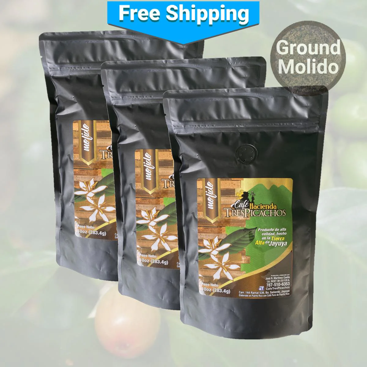 Café Tres Picachos Gourmet Ground Coffee - Image 4